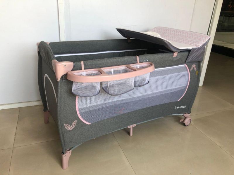 Custom Folding Classic Baby Playpen, Kids Furniture Double Baby Playpen