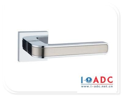 Doorplus Door Hardware Lever Handle Zinc Alloy Brush Nickel Safety Lock Door Handle