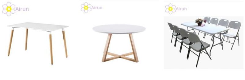 Modern Comfortable European Nordic PU Fabric Wood Grain Metal Leg Dining Chair for Dining Room