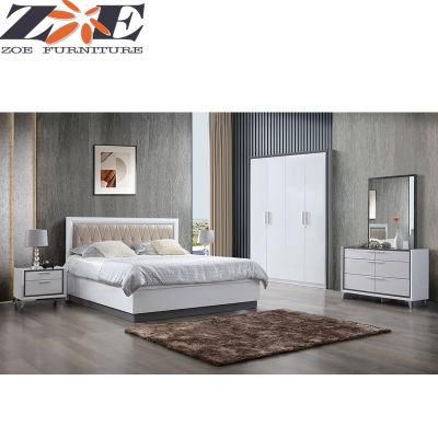 Modern MDF High Gloss PU Painting Storage Bed Bedroom Furniture