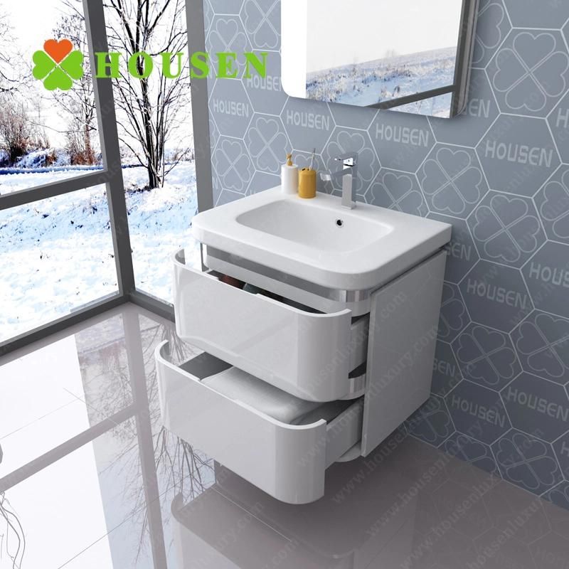White Plastic Bathroom Cabinets Hotel Bathroom European Vanity for Toilets