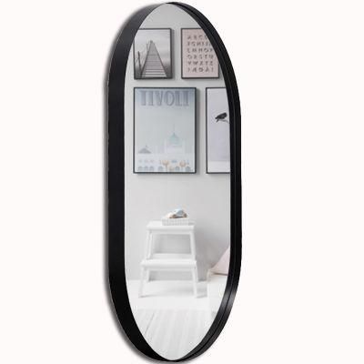 Korean Black Stainless Oval Shape Bathroom Vanity Mirror Ideas