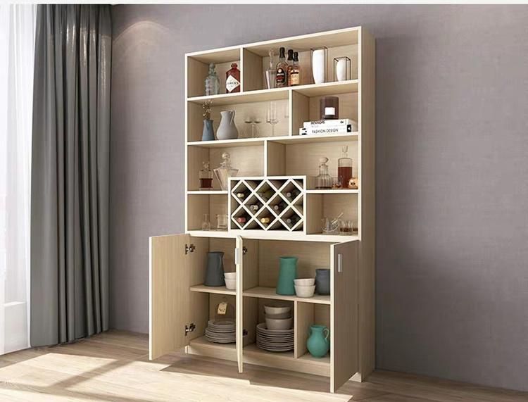 Simple European Style Wine Cabinet Single Glass Door Hhome Floor-Standing Display Cabinet