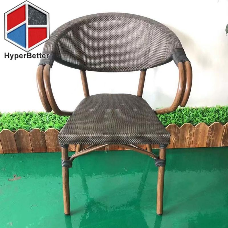 Aluminum Bamboo Chair for Outdoor Coffee Table