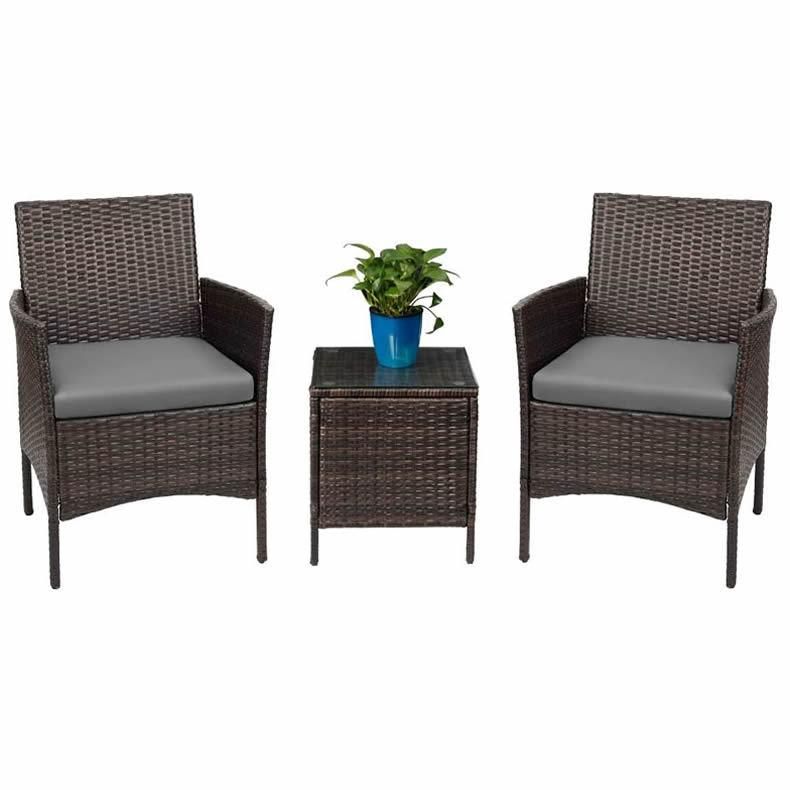 Luxury Patio Furniture Outdoor Wicker Conversation Set Garden Sets Rattan
