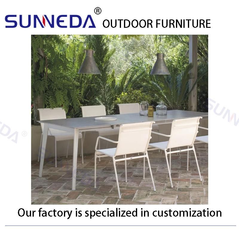 Villa Beach Backyard European Style Aluminium Alloy PVC Outdoor Furniture