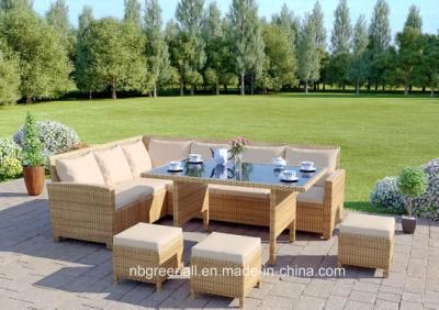 9 Seater Corner Sofa Dining Set Garden Rattan Outdoor Furniture