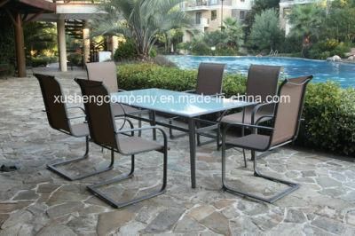 Modern Style 7 Seater Antique Dining Table and Chairs