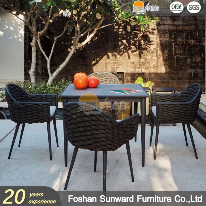 Garden Furniture Sets UV Resistance Dining Table Leisure Aluminum Dining Set Outdoor Chair