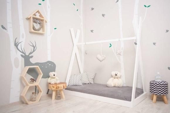 Top Seller Children Bedroom Furniture Wooden Baby Bed Kidstent Bed