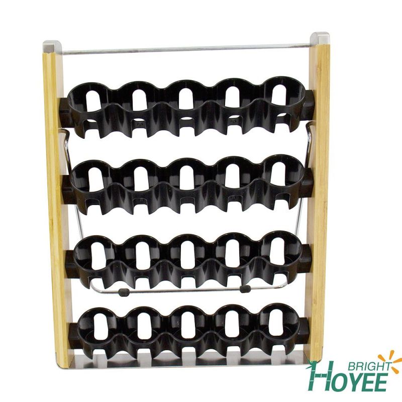 Bamboo 4-Tier Spice Rack Holds 12 Jars