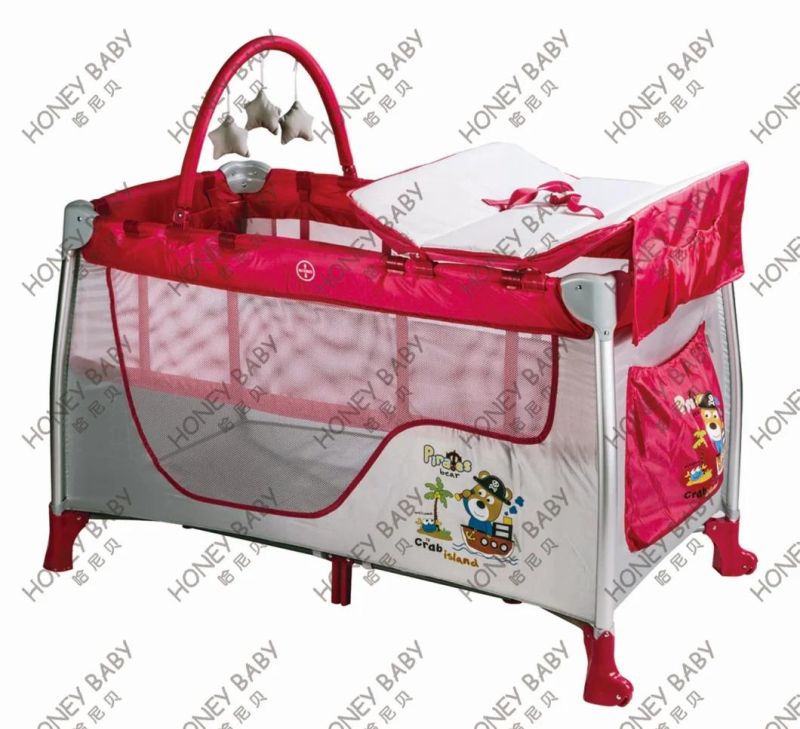 Aluminum Baby Palypen with Changing Table/Alu Baby Playpen /Hot Sale Baby Cribs