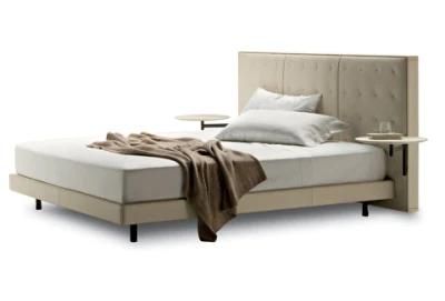 Jean-Marie Massaud Jackie Bed Genuine Leather Bed King Size