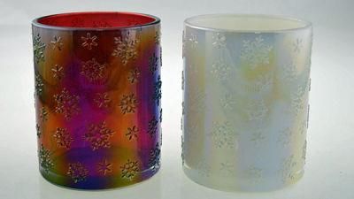 Glass Candle Holders in Different Color and Patterns