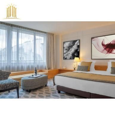 European Style Hotel Bed Design Wooden Modern Bedroom Hotel Furniture Set