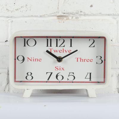 Simple Style Table Clock in Metal, Fashion Style Mantel Clock, Iron Desk Clock