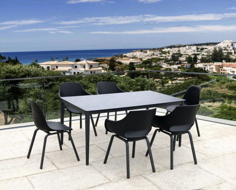 Manufacturer Aluminum OEM Customized Square 8 Seater Table Garden Furniture