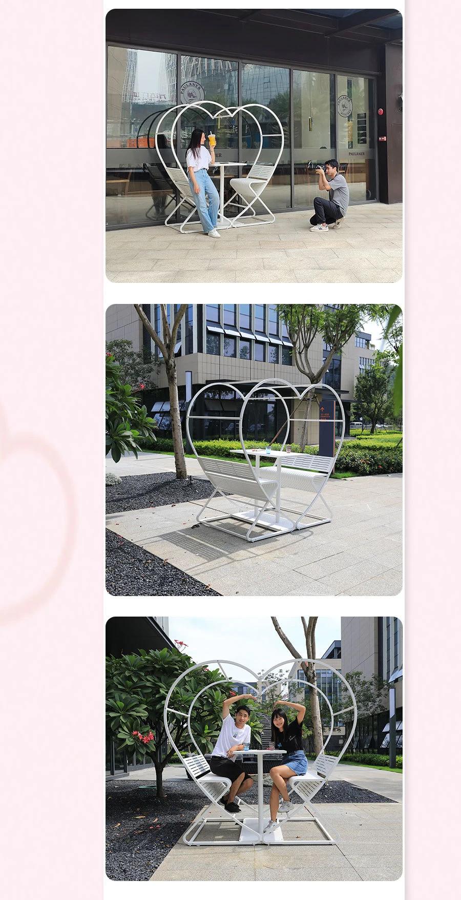Hot Selling Tourism Photograph Blue Bench OEM Service