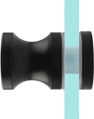 Black Finish Solid SUS304 Stainless Steel Bathroom Round Single Sided Shower Glass Door Handle Pull Knob