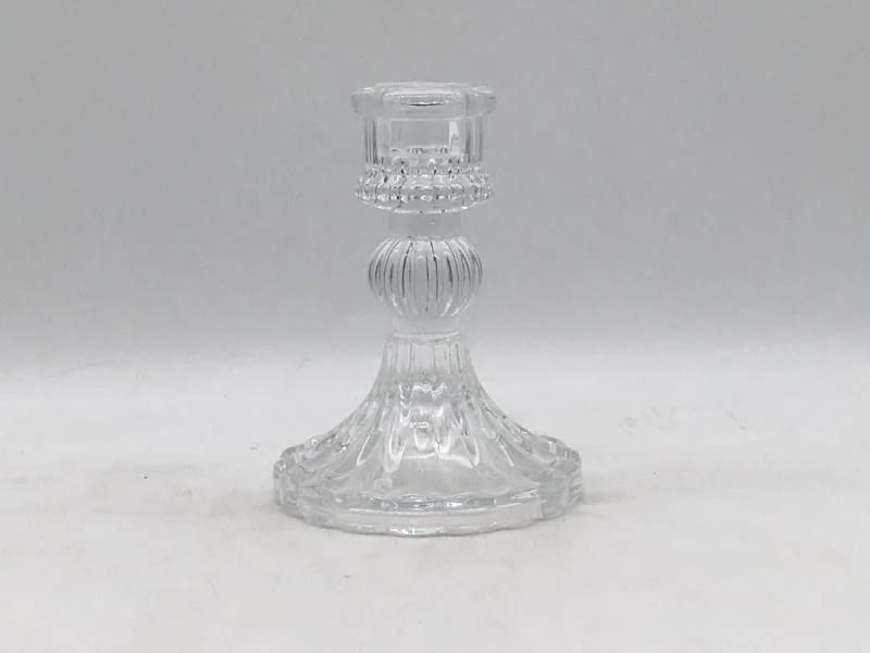 Romantic Small Size Glass Candle Holder for Decoration and Celebration