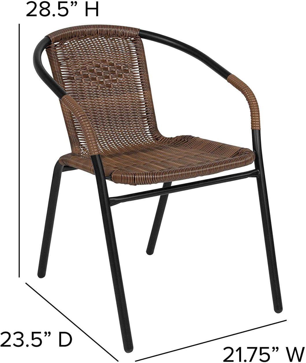 Wholesale Outdoor Garden Patio Chairs Leisure Chair Office Chairs Rattan/Wicker Seating Modern Home Furniture Hotel Restaurant Stackable Webbing Chair