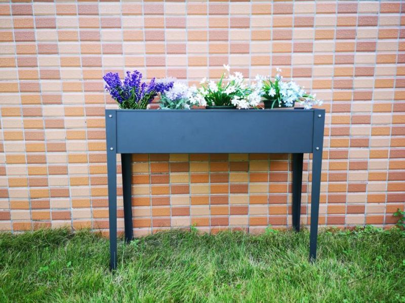 Outdoor Galvanized Steel Raised Garden Bed Planter for Vegetables Grass Lawn Yard