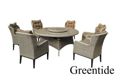 Outdoor Rattan Patio Furniture Garden Round Dining Set Table&Chairs