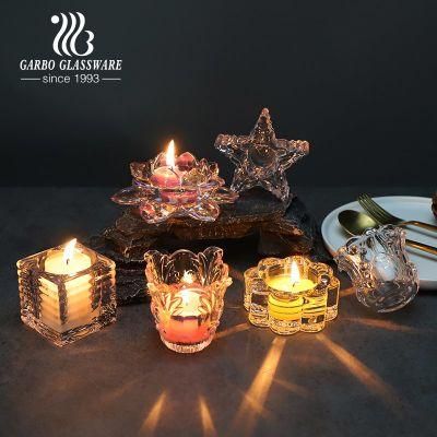 2inch High White Quality Color Glass Candle Holder Clear Glass Votive Elegant Candle Holders Crystal Candlesticks