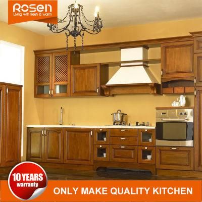 Luxurious Multifunctional Easy Top Solid Wood Kitchen Cabinet Furniture