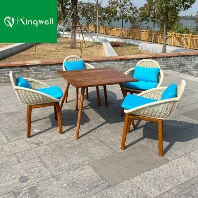Foshan Luxury High Quality Dining Table and Chair Teak Wood Garden Sets Modern Outdoor Furniture
