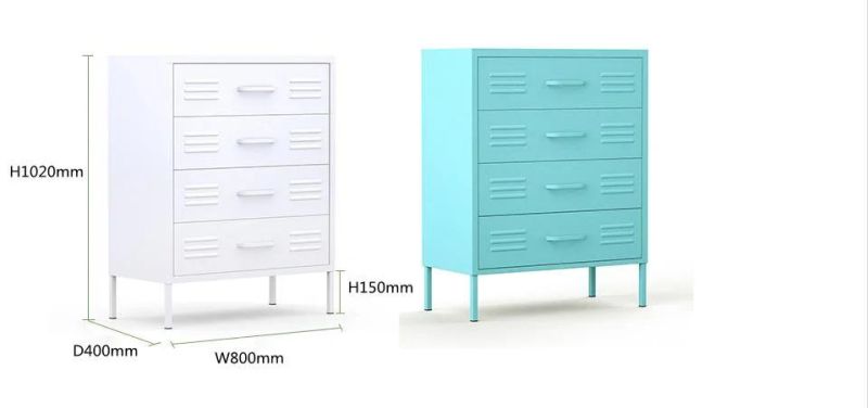 Colorful 4 Drawer Chest Storage Unit Cabinet Bedroom Furniture