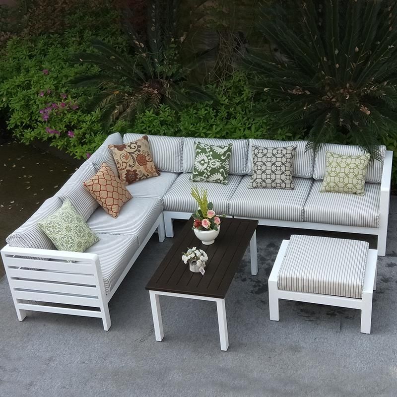 Outdoor Patio Sofa Set in White