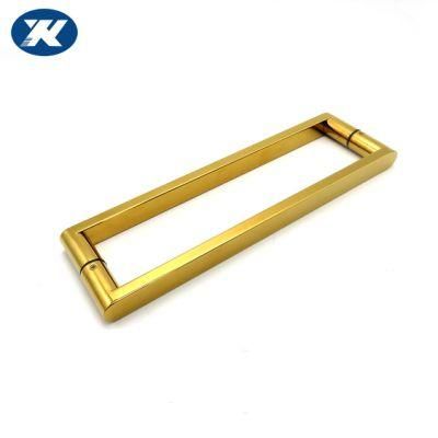 Customized Exterior Double Sided Stainless Steel Gold Door Handle Without Lock