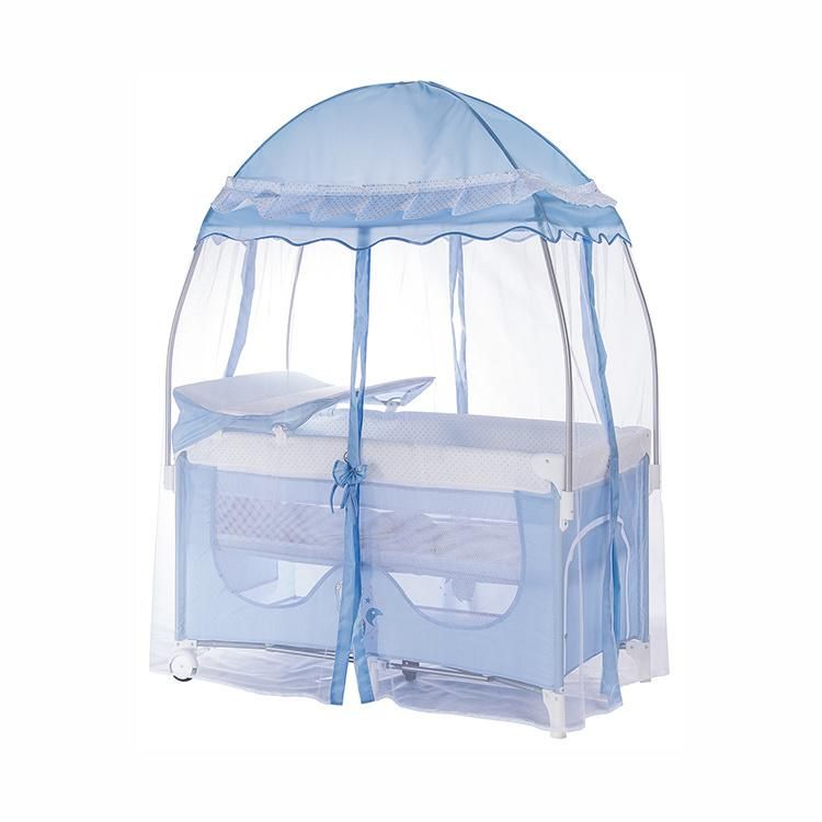 Luxury Baby Playpen with Princess Mosquito Net / Factory Hot Selling Baby Playpen High Quality Safety