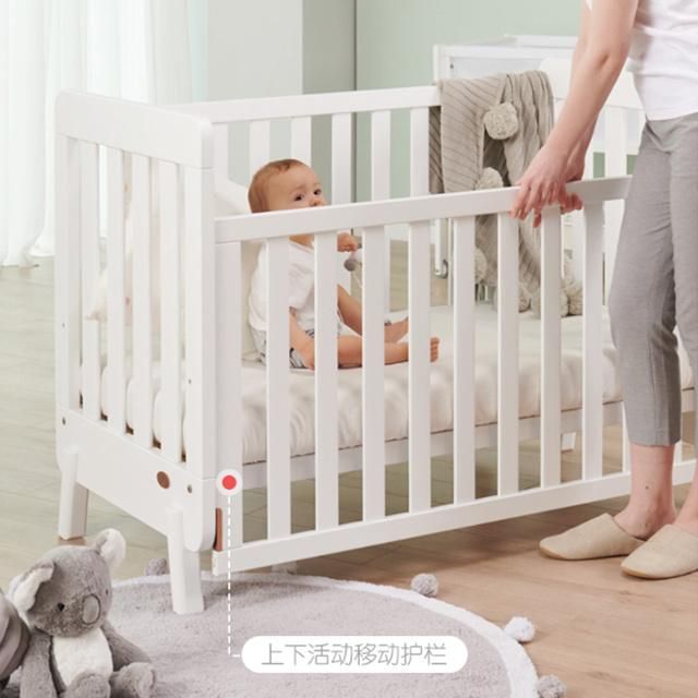 3 in 1 Multi-Purpose Pine Wood White Color Baby Bedroom Decor Girl Cribs