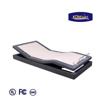 European Style Electric Bed Furniture Luxury Okin Motor System Adjustable Bed with LED Function