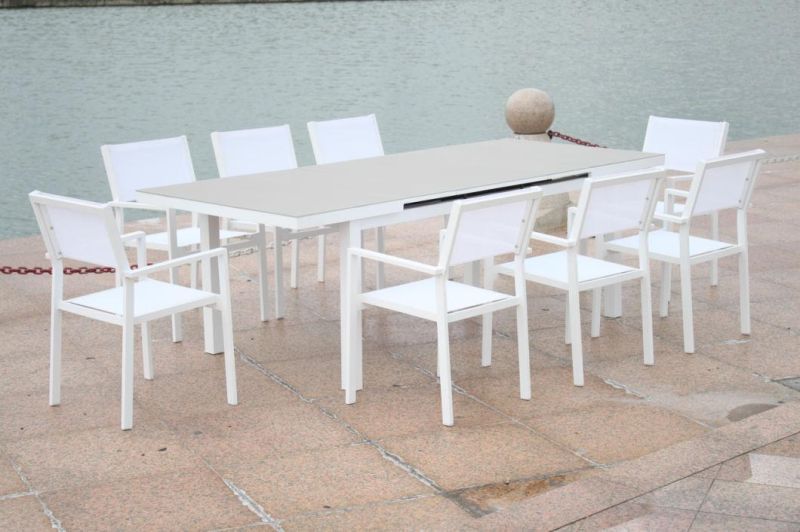 Outdoor European OEM Customized Foshan Garden Furniture Extensible Dining Table