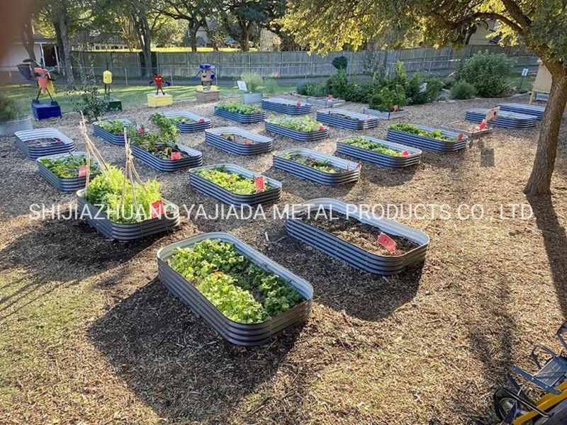 Outdoor Herb Large Planter Galvanized Raised Gardening Beds
