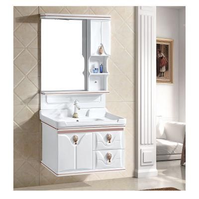 European Style Bathroom PVC Vanity Washbasin Cabinet Combination Household Bathroom Cabinet