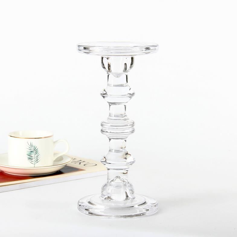 Home Decoration Candlestick Glassware Glass Candle Holders