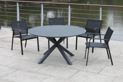 Metal European OEM Outdoor for 6 Round Patio Dining Table