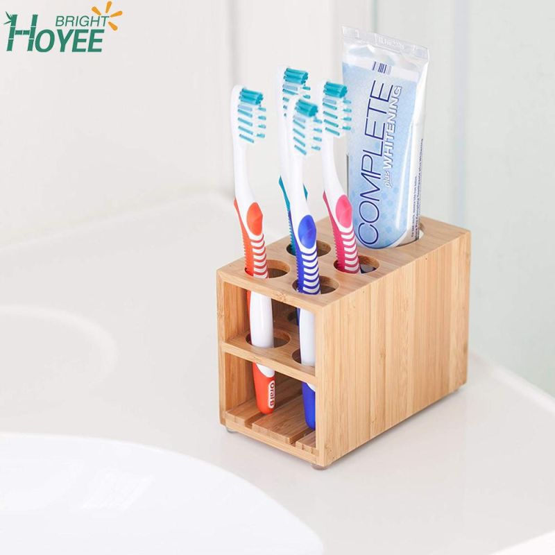 Bamboo Toothbrush and Toothpaste Holder