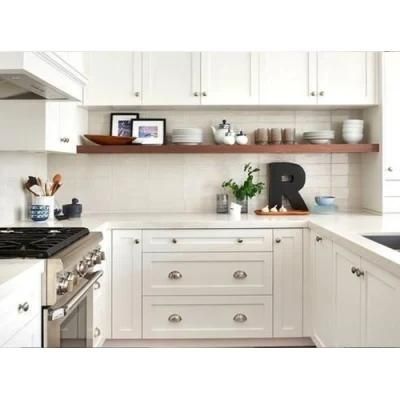 European Frameless Style Luxury High Gloss White Lacquer Home Kitchen Cabinet