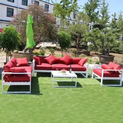 Outdoor Patio Sofa Set Metal Material Cast Aluminum Garden Sofa for 7 Star Hotel Outdoor