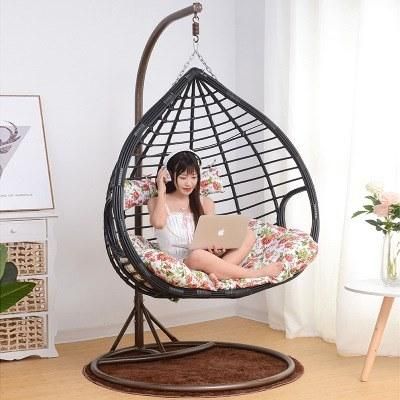 New Design Home Cane Furniture Casual Outdoor Patio Swing Chair Egg Wicker Armchair
