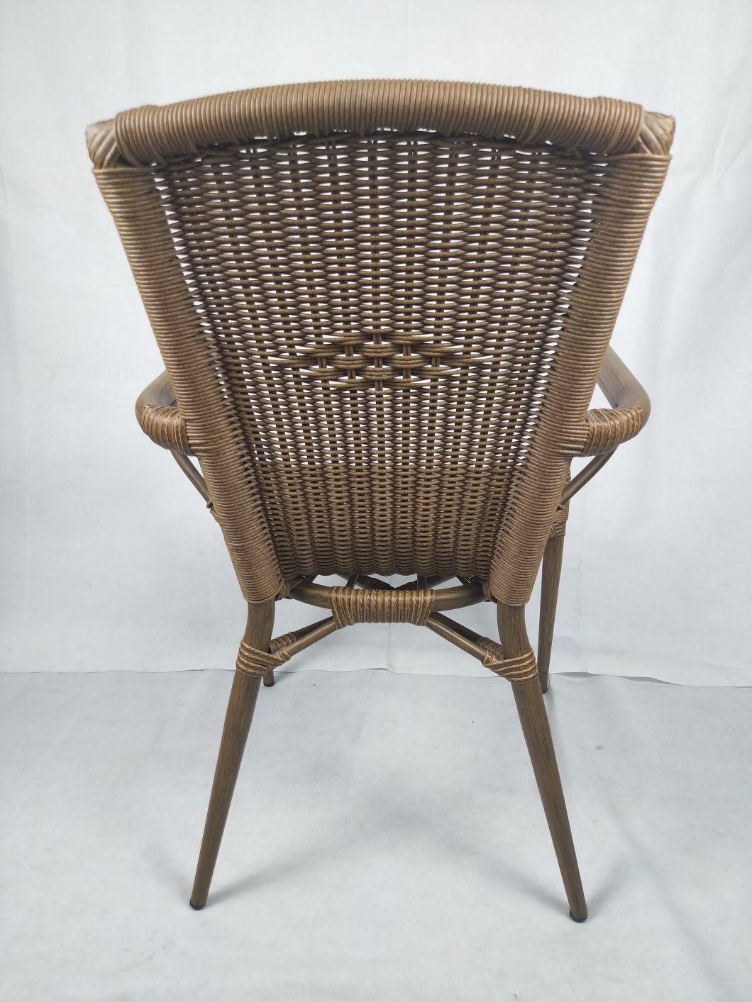 Foshan Wholesale Rattan Wicker French Space Saving Hideaway Queen Outdoor Dining Chair Set