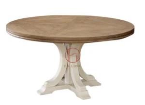 Wood Base and Top Round Table Antique Big Round Wood Tables