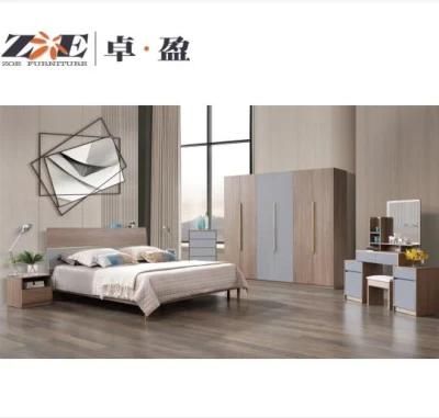 Modern Bedroom Furniture Luxury Design Solid Wood MDF Hotel Furniture Bed Set