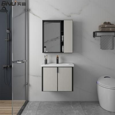 European Lavatory Furniture Vanity Cabinet Mirror Set Wall Mounted Bathroom Vanities