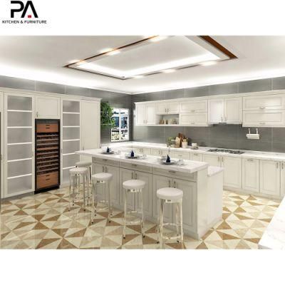 European Style Luxury Furniture Custom Design White Shaker Kitchen Pantry Cabinets